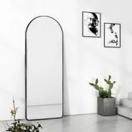Зеркало-арка в полный рост настенное и напольное в чёрной раме Arch XL Black (Арч) Smal 70*170 см 