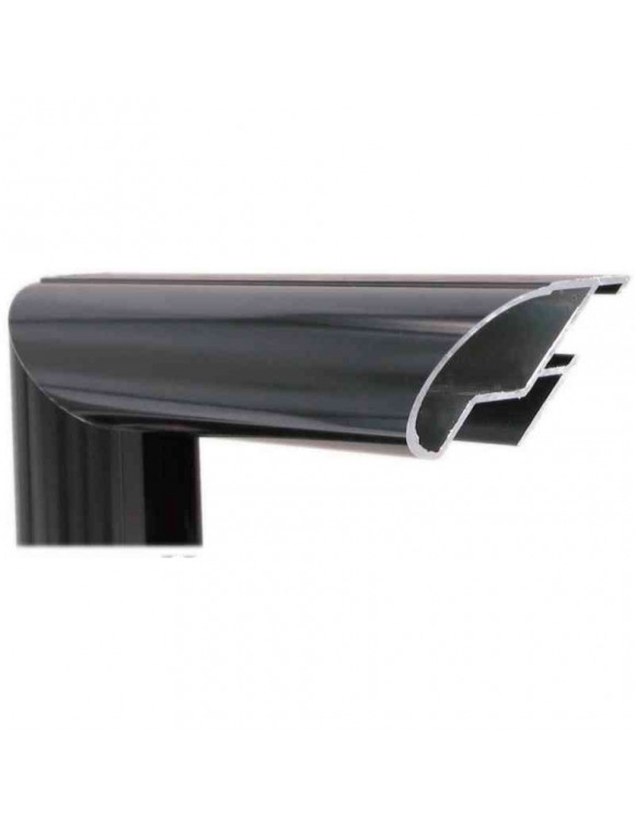 Алюминиевый багет черный глянцевый 48-26 в интернет-магазине зеркальной мастерской ЗЕРКАЛА-М фото