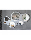 Зеркало декоративное в серебряной раме Round Eyes Silver в интернет-магазине зеркальной мастерской ЗЕРКАЛА-М фото 2 